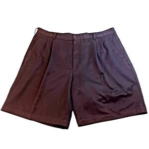 Slazenger‎ Golf Shorts Men's 38 Black Pleated 9" Inseam Casual Preppy